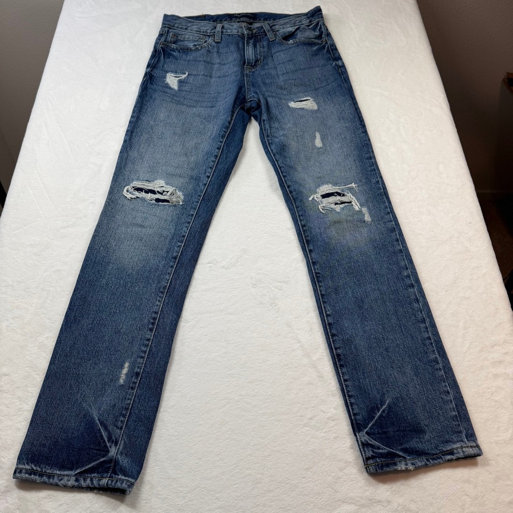 Aeropostale Slim Straight Jeans Mens 30/32 Blue Good Distressed 5740AF20
